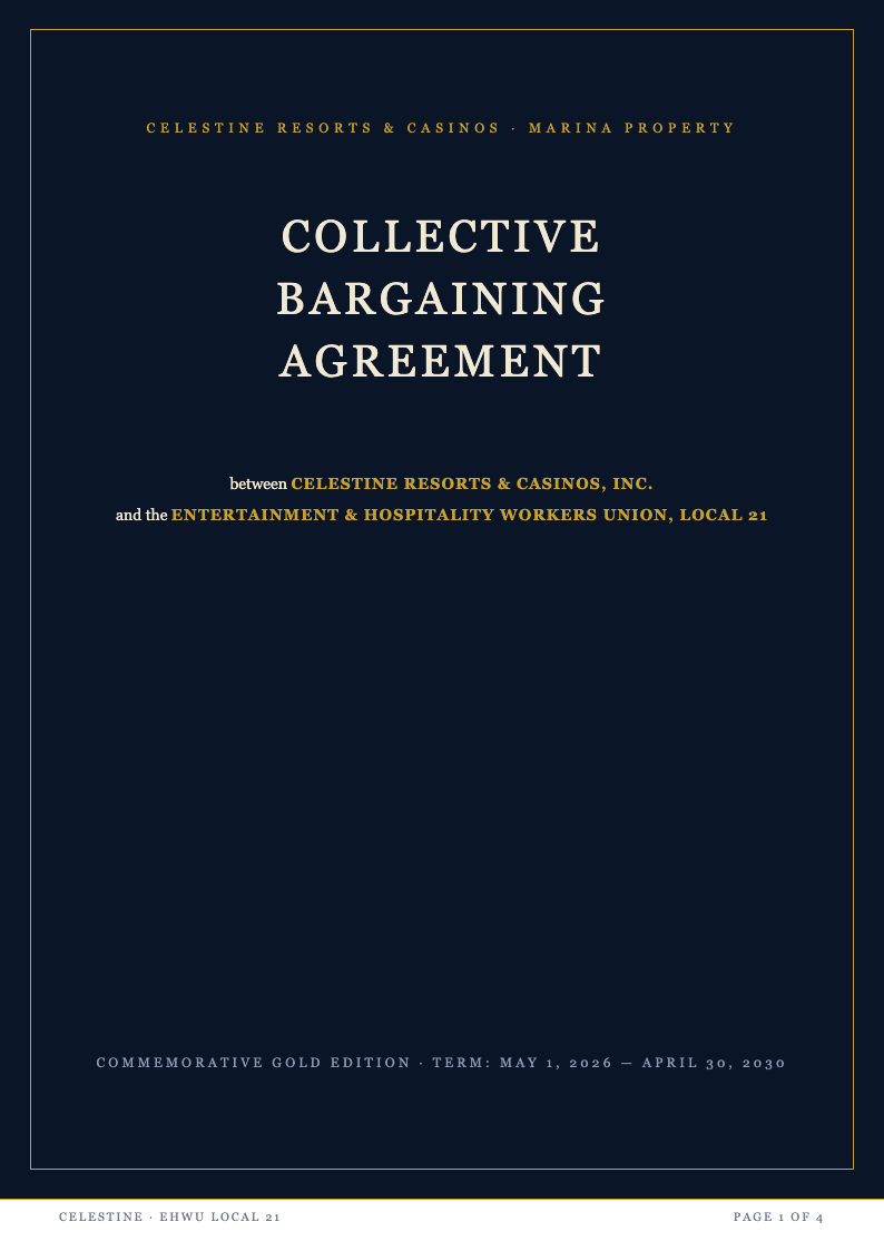 Midnight luxury collective bargaining agreement